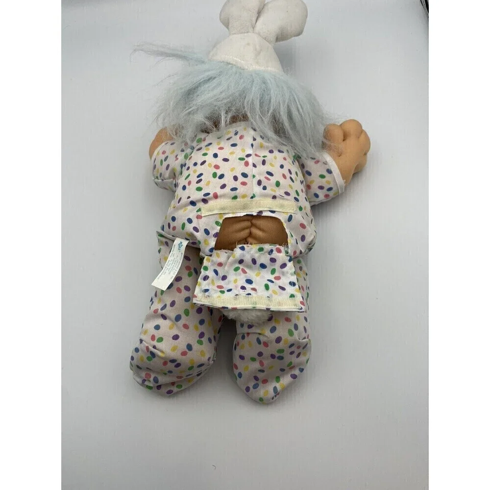 Russ Troll Kidz Doll 12” Easter Bunny With Blue Hair Vinyl Face Soft Body
